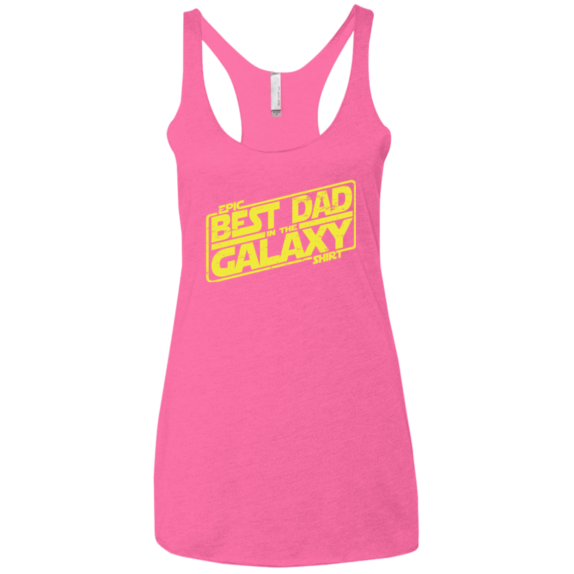 T-Shirts Vintage Pink / X-Small Best Dad in the Galaxy Women's Triblend Racerback Tank