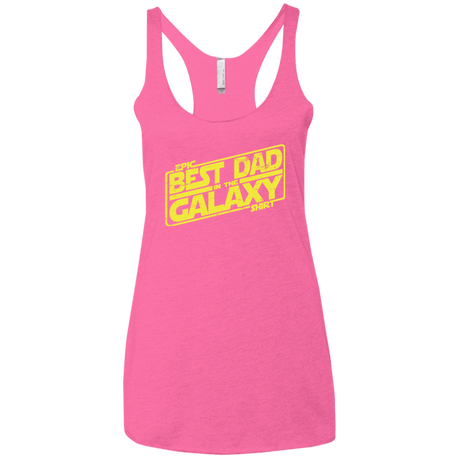 T-Shirts Vintage Pink / X-Small Best Dad in the Galaxy Women's Triblend Racerback Tank