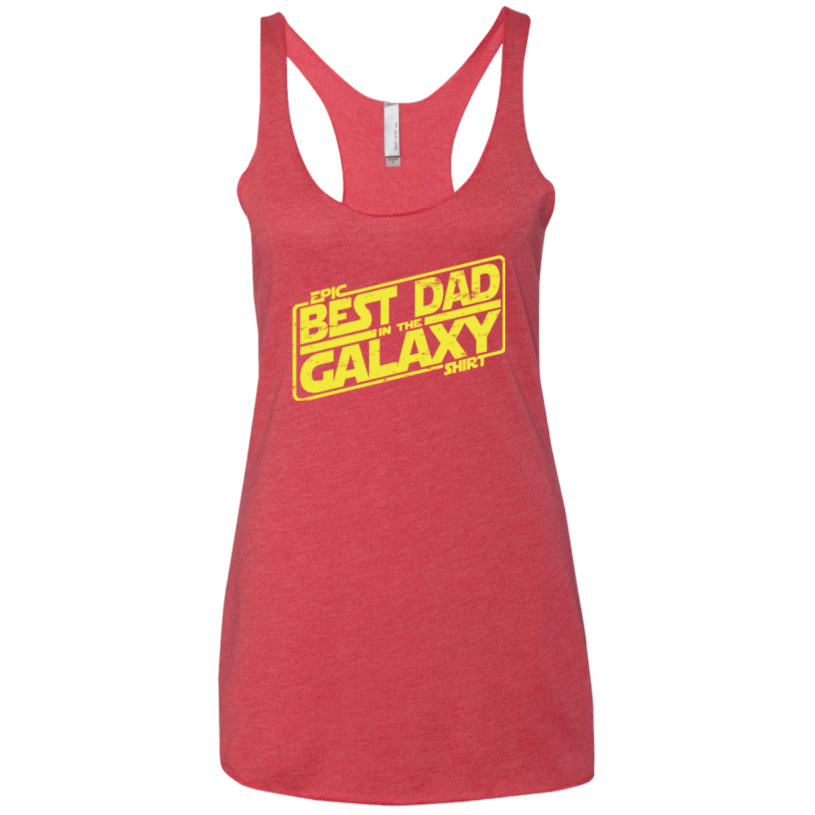 T-Shirts Vintage Red / X-Small Best Dad in the Galaxy Women's Triblend Racerback Tank