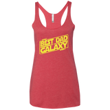 T-Shirts Vintage Red / X-Small Best Dad in the Galaxy Women's Triblend Racerback Tank
