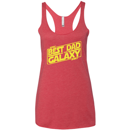 T-Shirts Vintage Red / X-Small Best Dad in the Galaxy Women's Triblend Racerback Tank