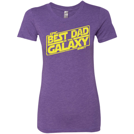 T-Shirts Purple Rush / Small Best Dad in the Galaxy Women's Triblend T-Shirt