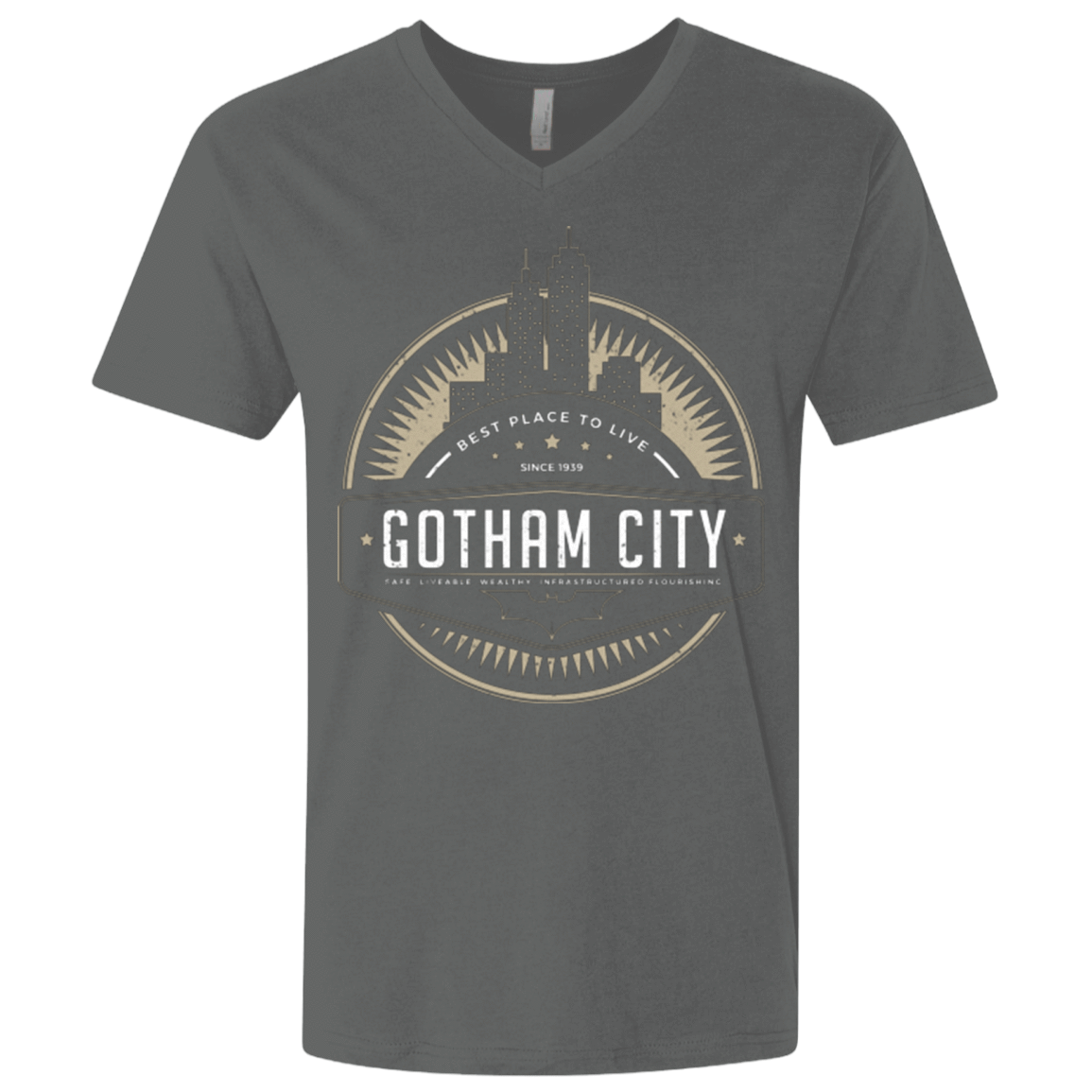 T-Shirts Heavy Metal / X-Small Best Place To Live Men's Premium V-Neck