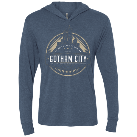 T-Shirts Indigo / X-Small Best Place To Live Triblend Long Sleeve Hoodie Tee