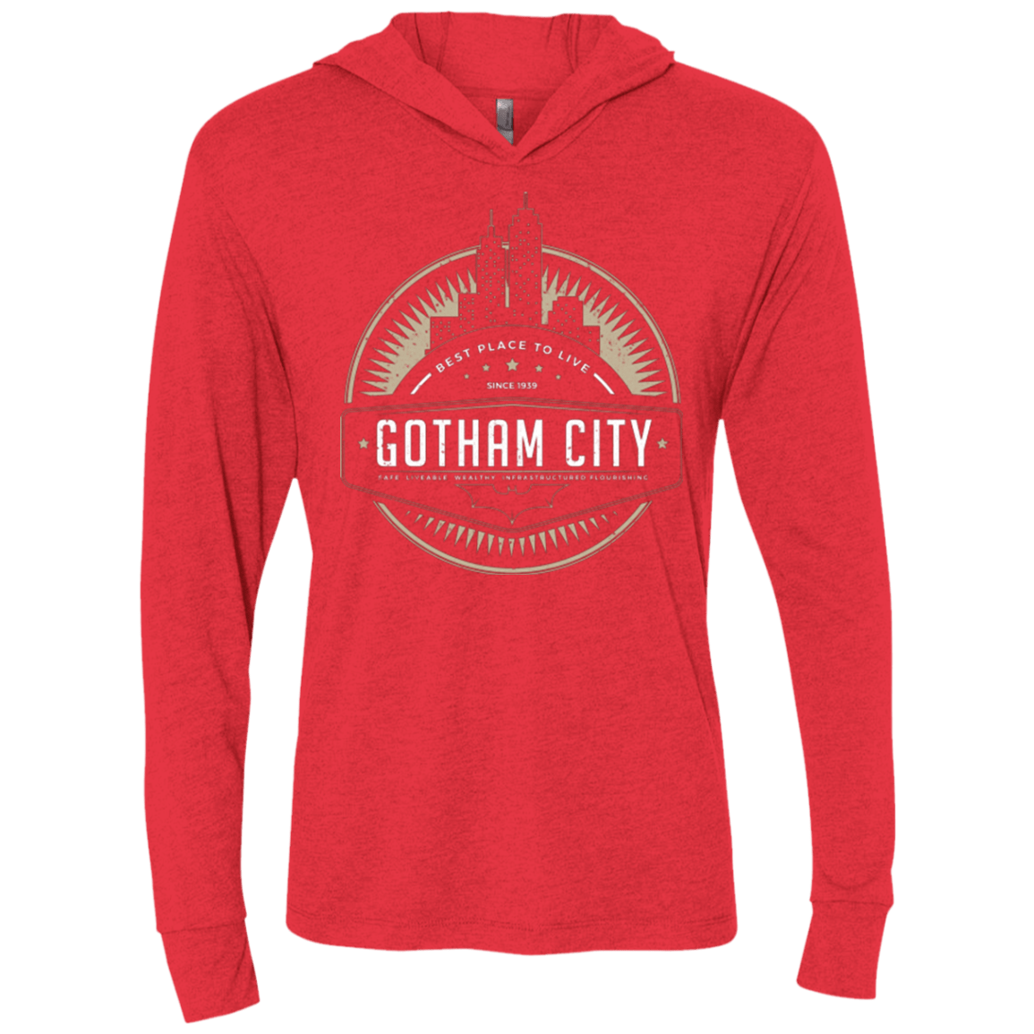 T-Shirts Vintage Red / X-Small Best Place To Live Triblend Long Sleeve Hoodie Tee