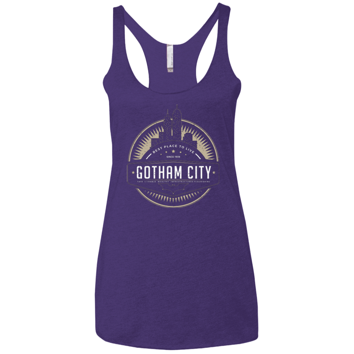 T-Shirts Purple / X-Small Best Place To Live Women's Triblend Racerback Tank