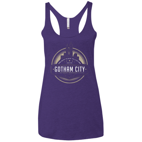 T-Shirts Purple / X-Small Best Place To Live Women's Triblend Racerback Tank