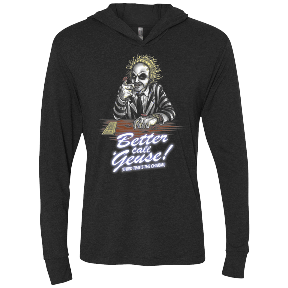 T-Shirts Vintage Black / X-Small Better Call Juice Triblend Long Sleeve Hoodie Tee