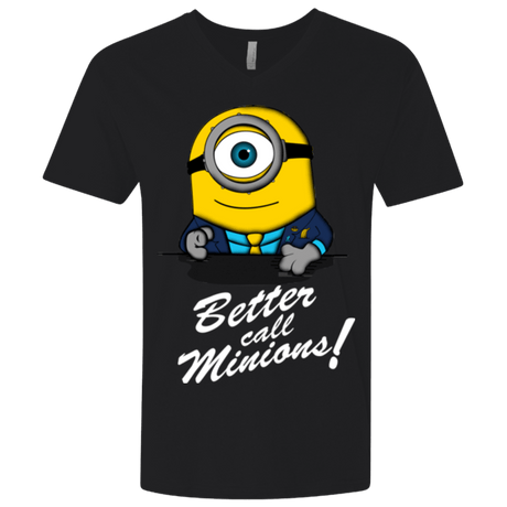 T-Shirts Black / X-Small Better Call Minons Men's Premium V-Neck