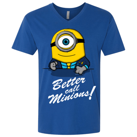 T-Shirts Royal / X-Small Better Call Minons Men's Premium V-Neck