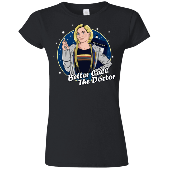 T-Shirts Black / S Better Call the Doctor Junior Slimmer-Fit T-Shirt