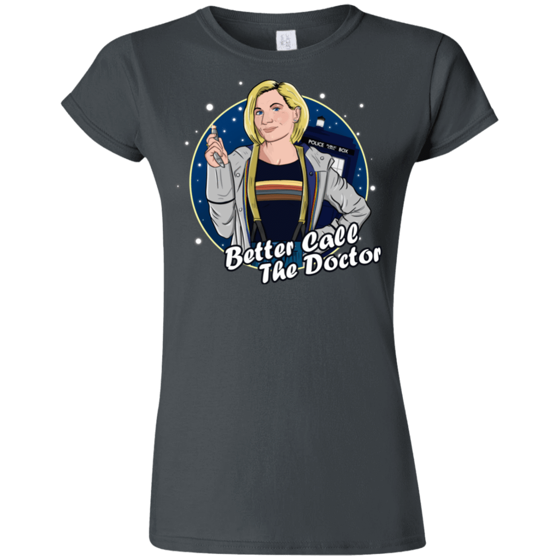 T-Shirts Charcoal / S Better Call the Doctor Junior Slimmer-Fit T-Shirt