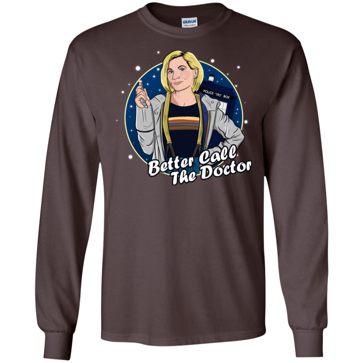 T-Shirts Dark Chocolate / S Better Call the Doctor Men's Long Sleeve T-Shirt