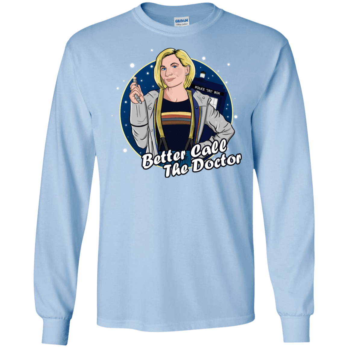 T-Shirts Light Blue / S Better Call the Doctor Men's Long Sleeve T-Shirt