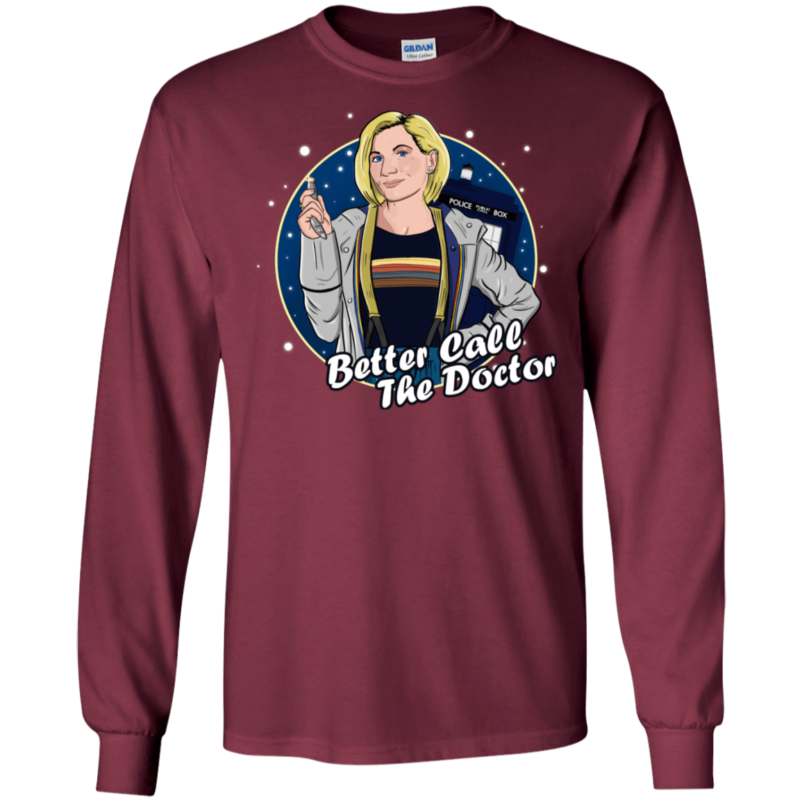 T-Shirts Maroon / S Better Call the Doctor Men's Long Sleeve T-Shirt