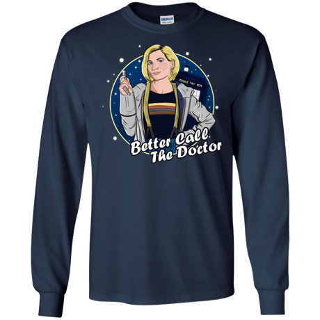 T-Shirts Navy / S Better Call the Doctor Men's Long Sleeve T-Shirt