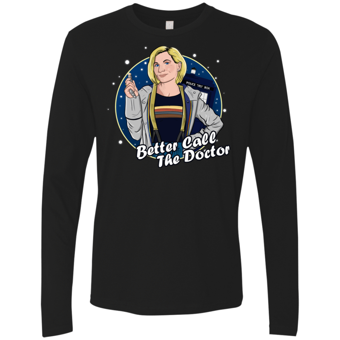 T-Shirts Black / S Better Call the Doctor Men's Premium Long Sleeve