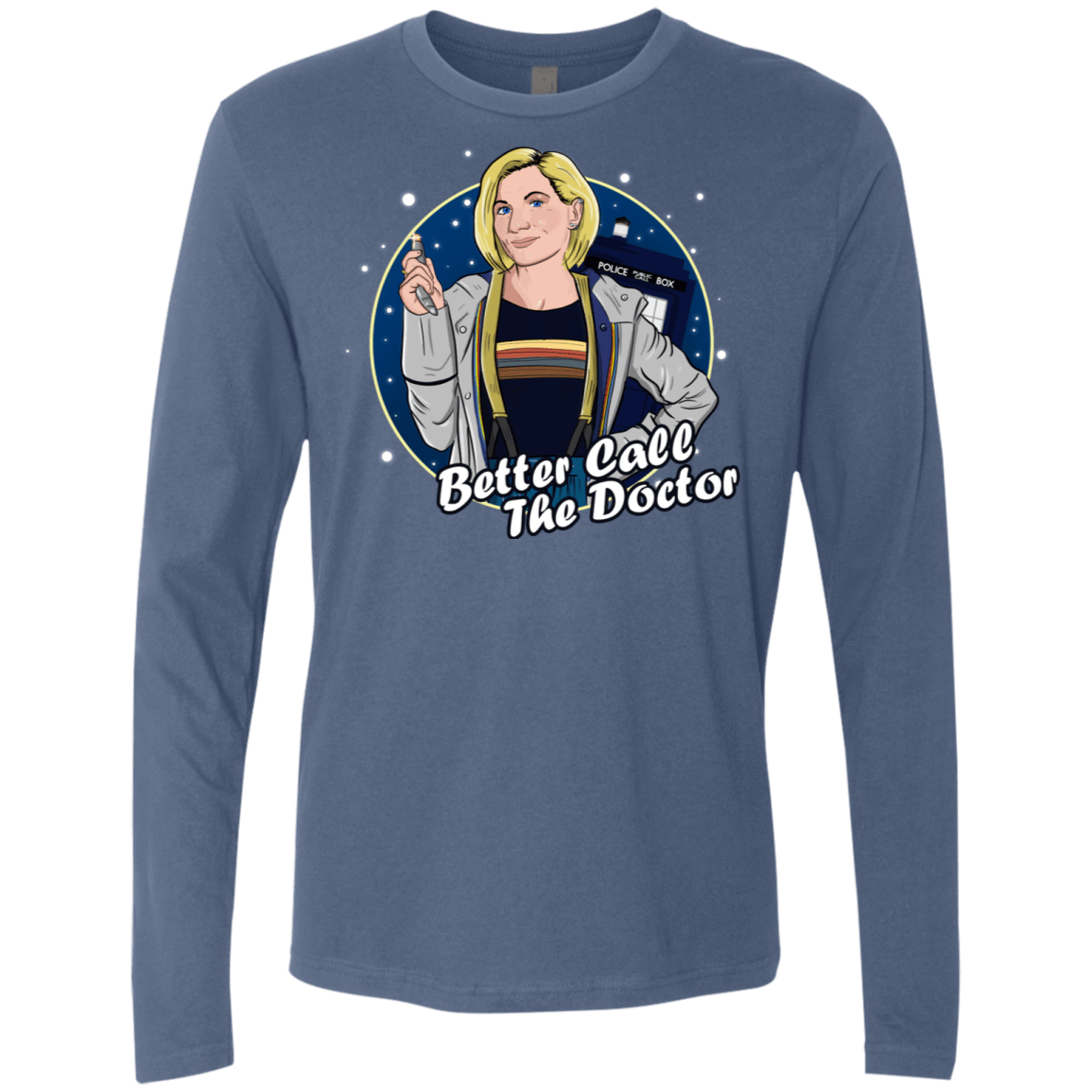 T-Shirts Indigo / S Better Call the Doctor Men's Premium Long Sleeve