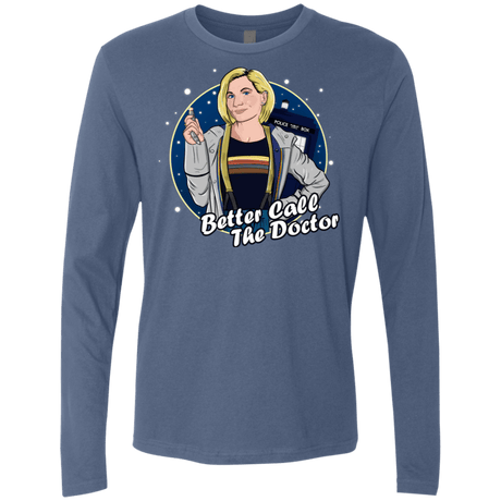 T-Shirts Indigo / S Better Call the Doctor Men's Premium Long Sleeve