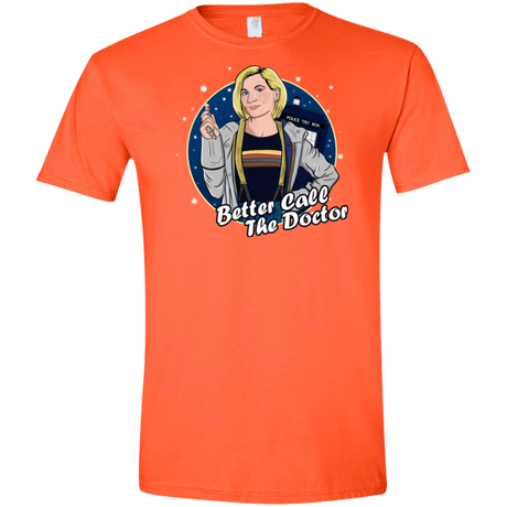 T-Shirts Orange / S Better Call the Doctor Men's Semi-Fitted Softstyle