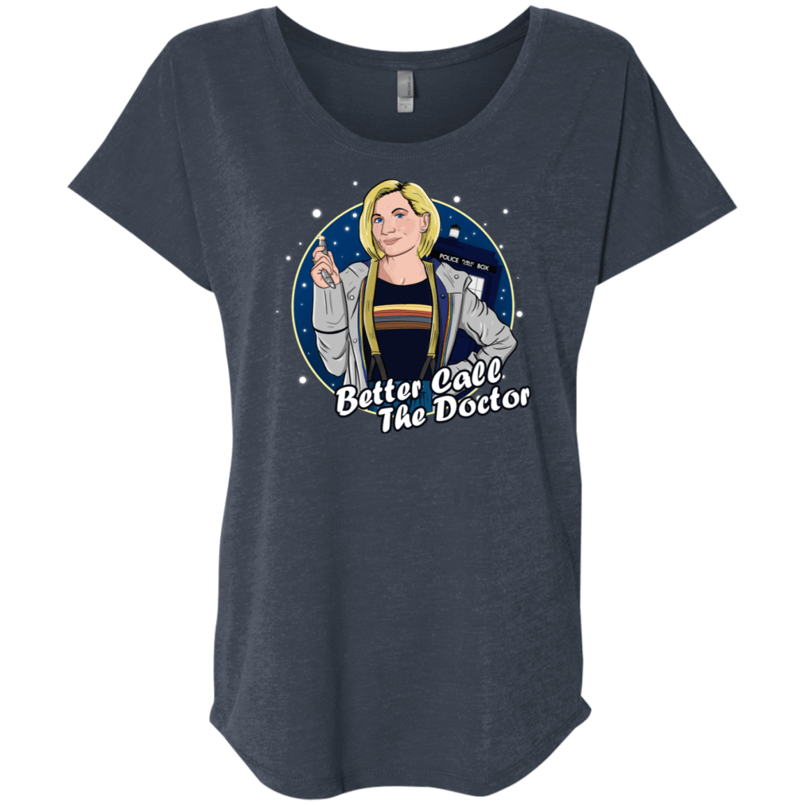 T-Shirts Vintage Navy / X-Small Better Call the Doctor Triblend Dolman Sleeve