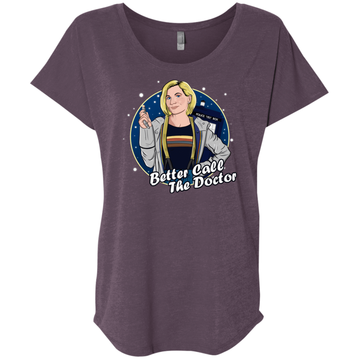 T-Shirts Vintage Purple / X-Small Better Call the Doctor Triblend Dolman Sleeve