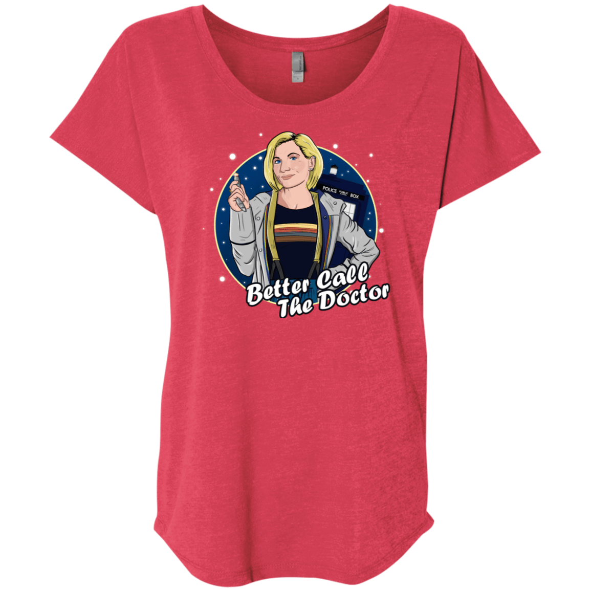 T-Shirts Vintage Red / X-Small Better Call the Doctor Triblend Dolman Sleeve