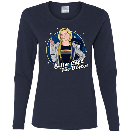 T-Shirts Navy / S Better Call the Doctor Women's Long Sleeve T-Shirt