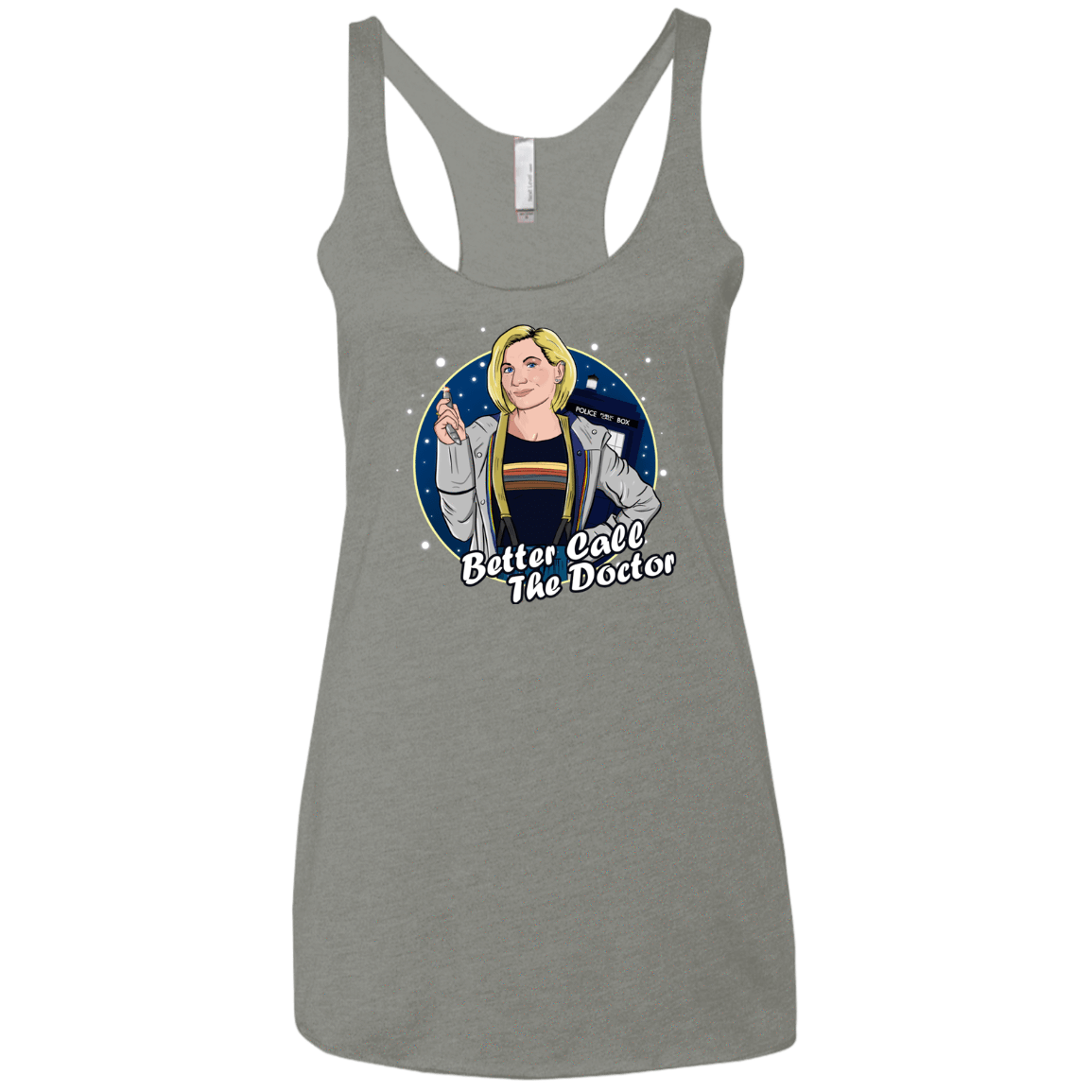 T-Shirts Venetian Grey / X-Small Better Call the Doctor Women's Triblend Racerback Tank