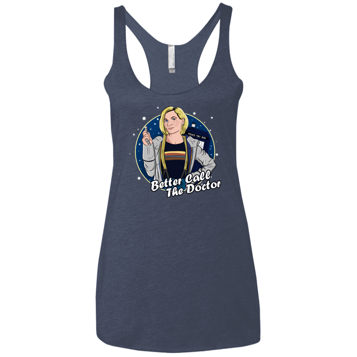 T-Shirts Vintage Navy / X-Small Better Call the Doctor Women's Triblend Racerback Tank
