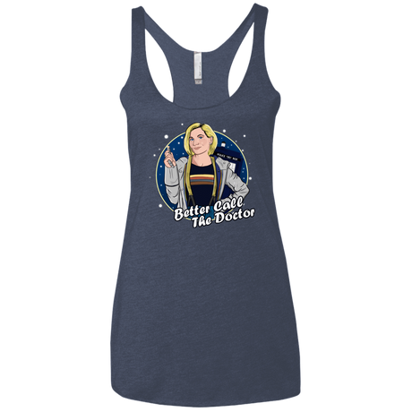 T-Shirts Vintage Navy / X-Small Better Call the Doctor Women's Triblend Racerback Tank