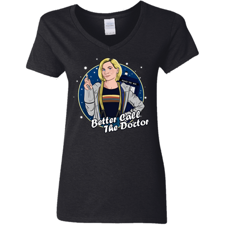 T-Shirts Black / S Better Call the Doctor Women's V-Neck T-Shirt