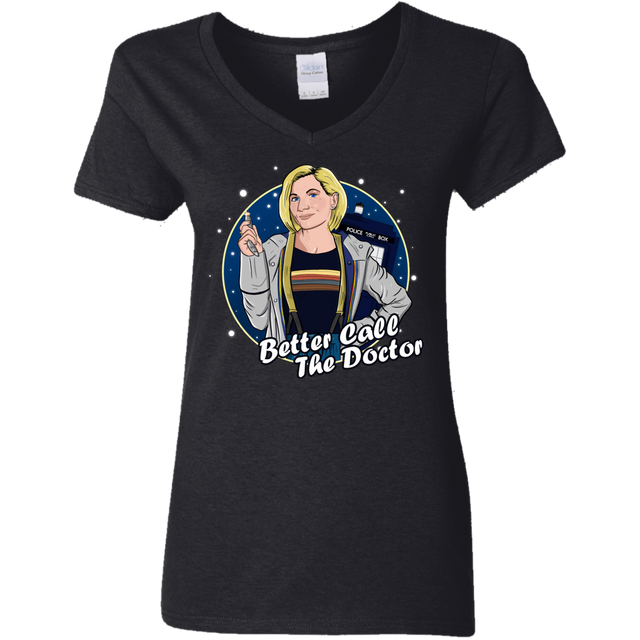 T-Shirts Black / S Better Call the Doctor Women's V-Neck T-Shirt