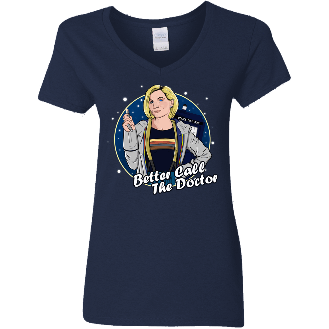 T-Shirts Navy / S Better Call the Doctor Women's V-Neck T-Shirt