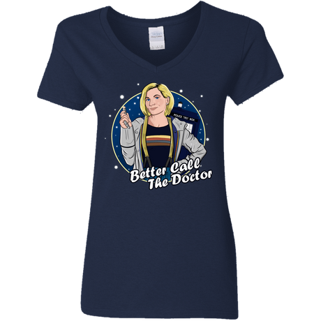 T-Shirts Navy / S Better Call the Doctor Women's V-Neck T-Shirt