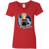 T-Shirts Red / S Better Call the Doctor Women's V-Neck T-Shirt