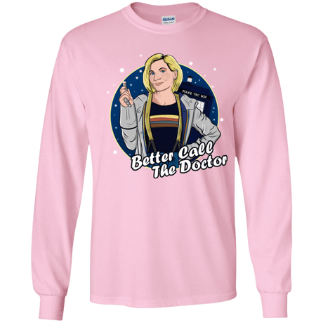 T-Shirts Light Pink / YS Better Call the Doctor Youth Long Sleeve T-Shirt
