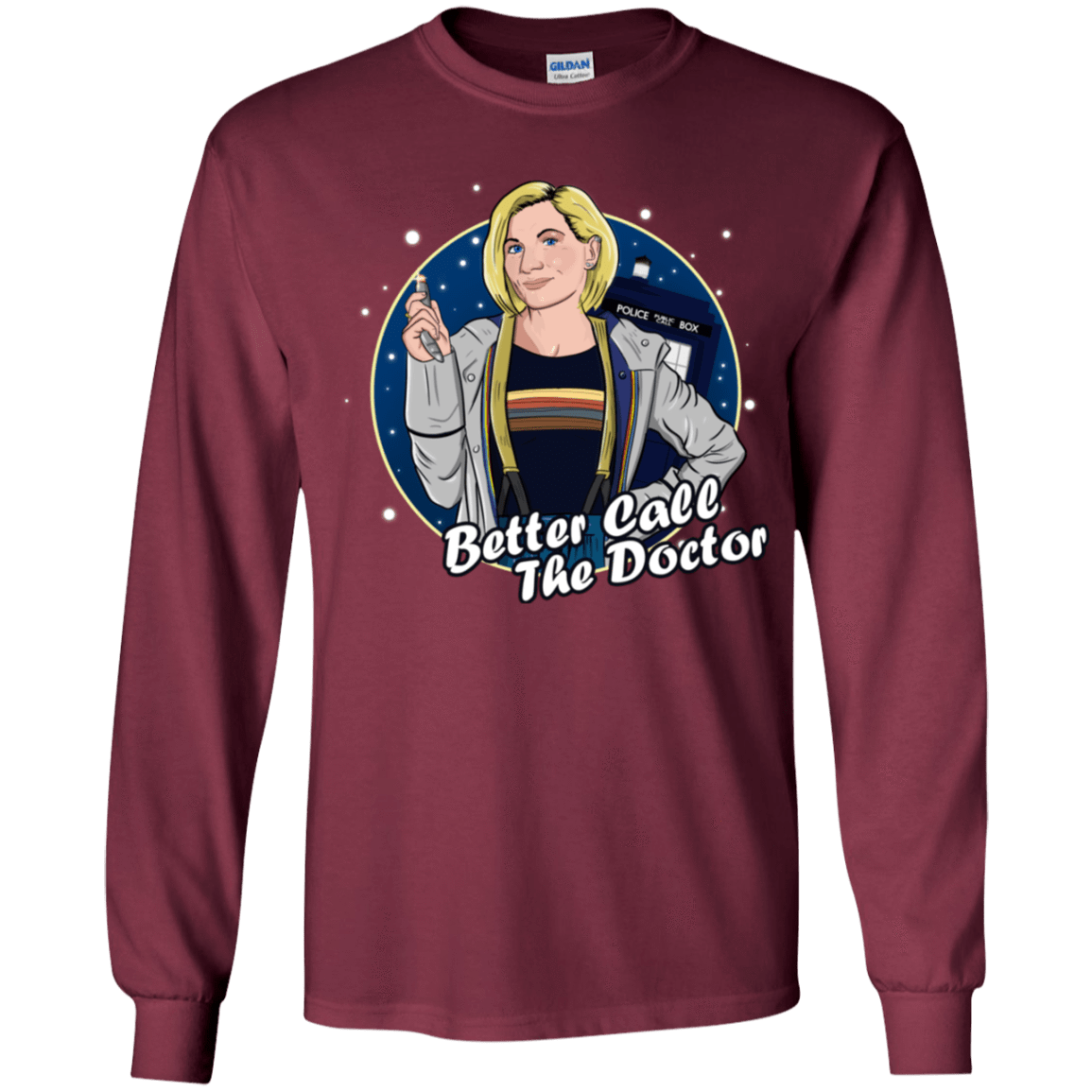 T-Shirts Maroon / YS Better Call the Doctor Youth Long Sleeve T-Shirt