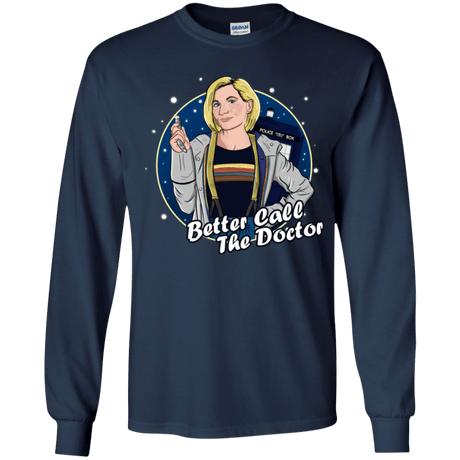 T-Shirts Navy / YS Better Call the Doctor Youth Long Sleeve T-Shirt