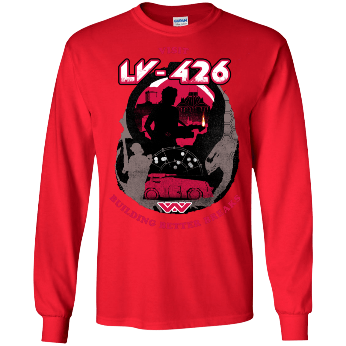 T-Shirts Red / S Better Worlds Men's Long Sleeve T-Shirt