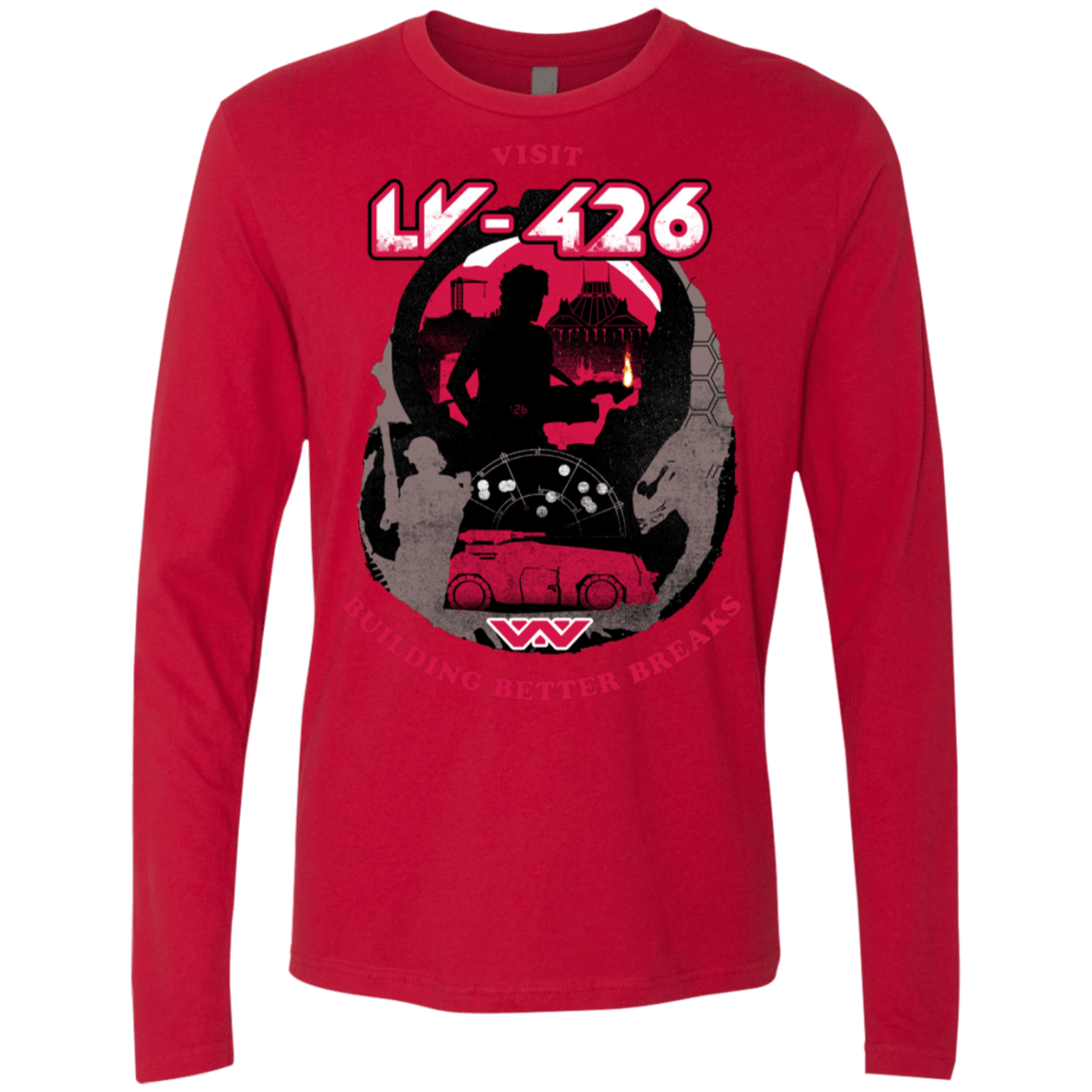 T-Shirts Red / S Better Worlds Men's Premium Long Sleeve