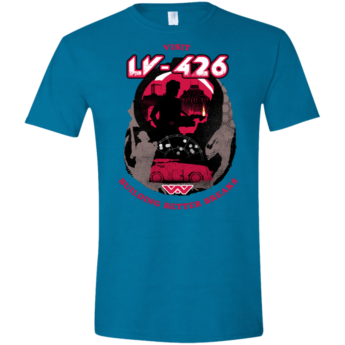 T-Shirts Antique Sapphire / S Better Worlds Men's Semi-Fitted Softstyle