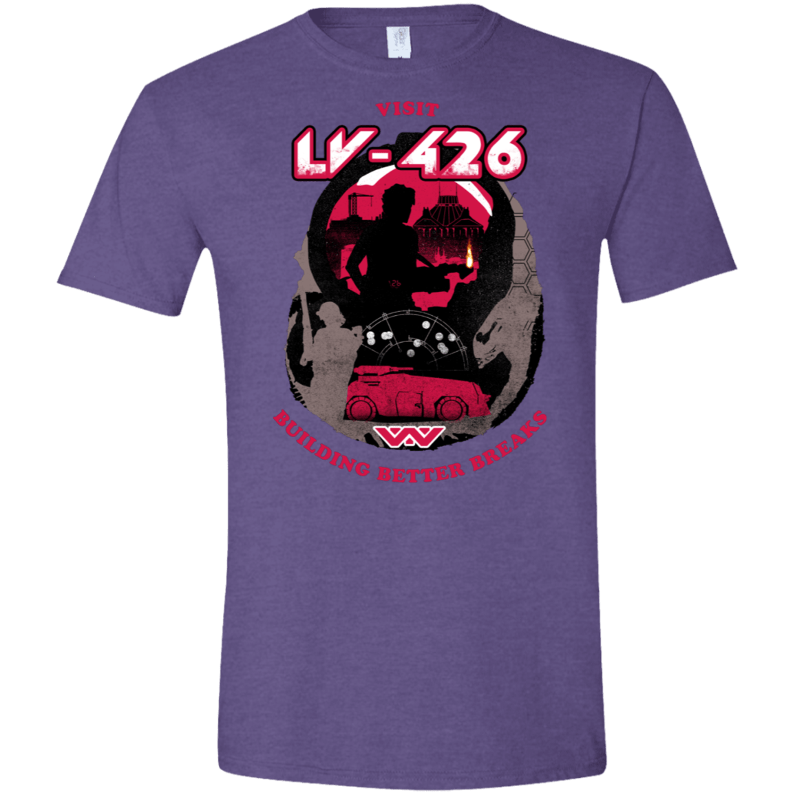 T-Shirts Heather Purple / S Better Worlds Men's Semi-Fitted Softstyle