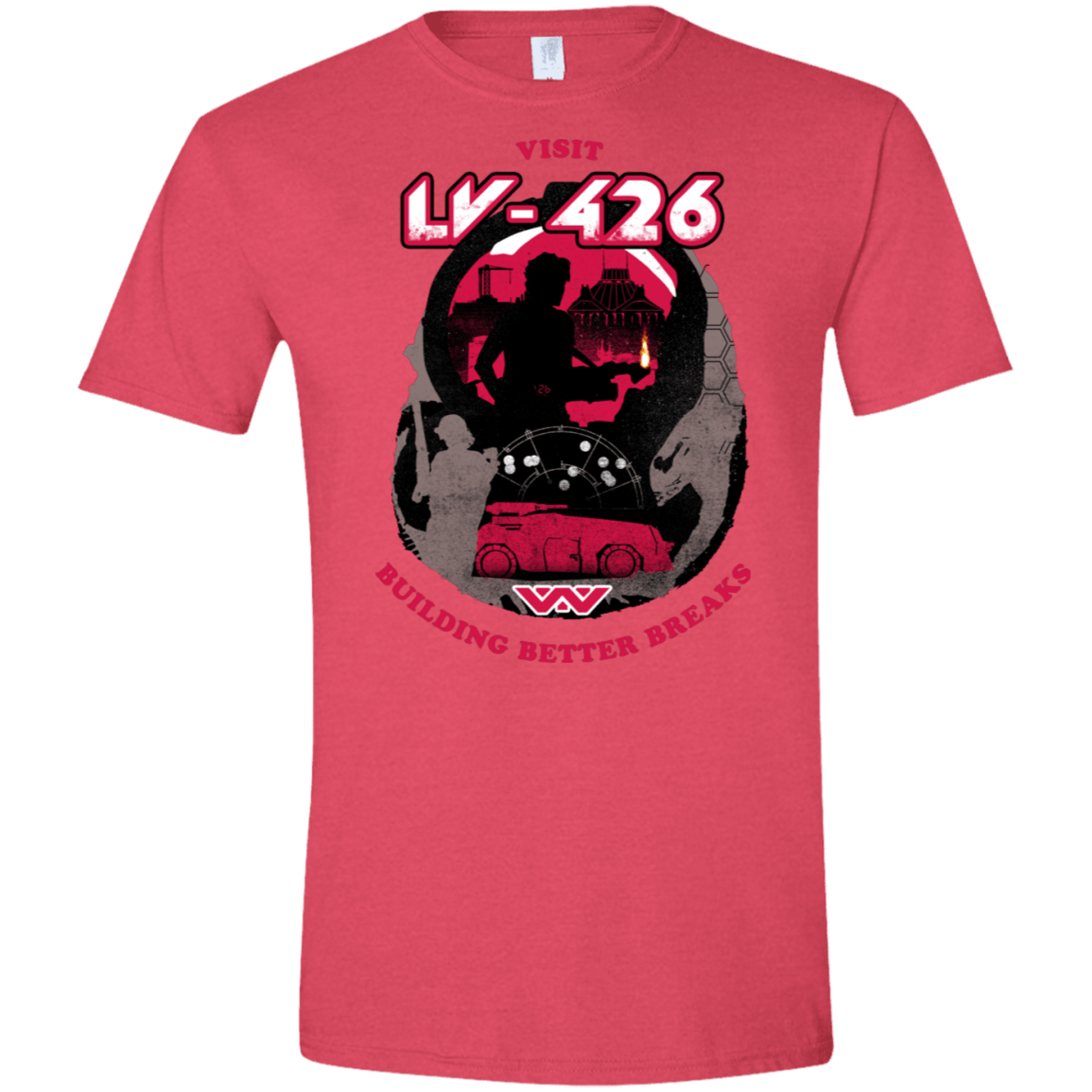 T-Shirts Heather Red / S Better Worlds Men's Semi-Fitted Softstyle