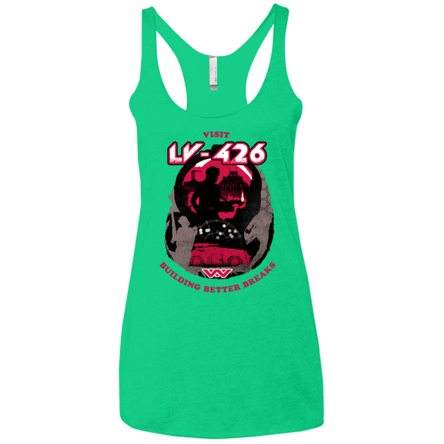 T-Shirts Envy / X-Small Better Worlds Women's Triblend Racerback Tank