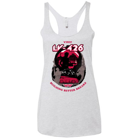 T-Shirts Heather White / X-Small Better Worlds Women's Triblend Racerback Tank