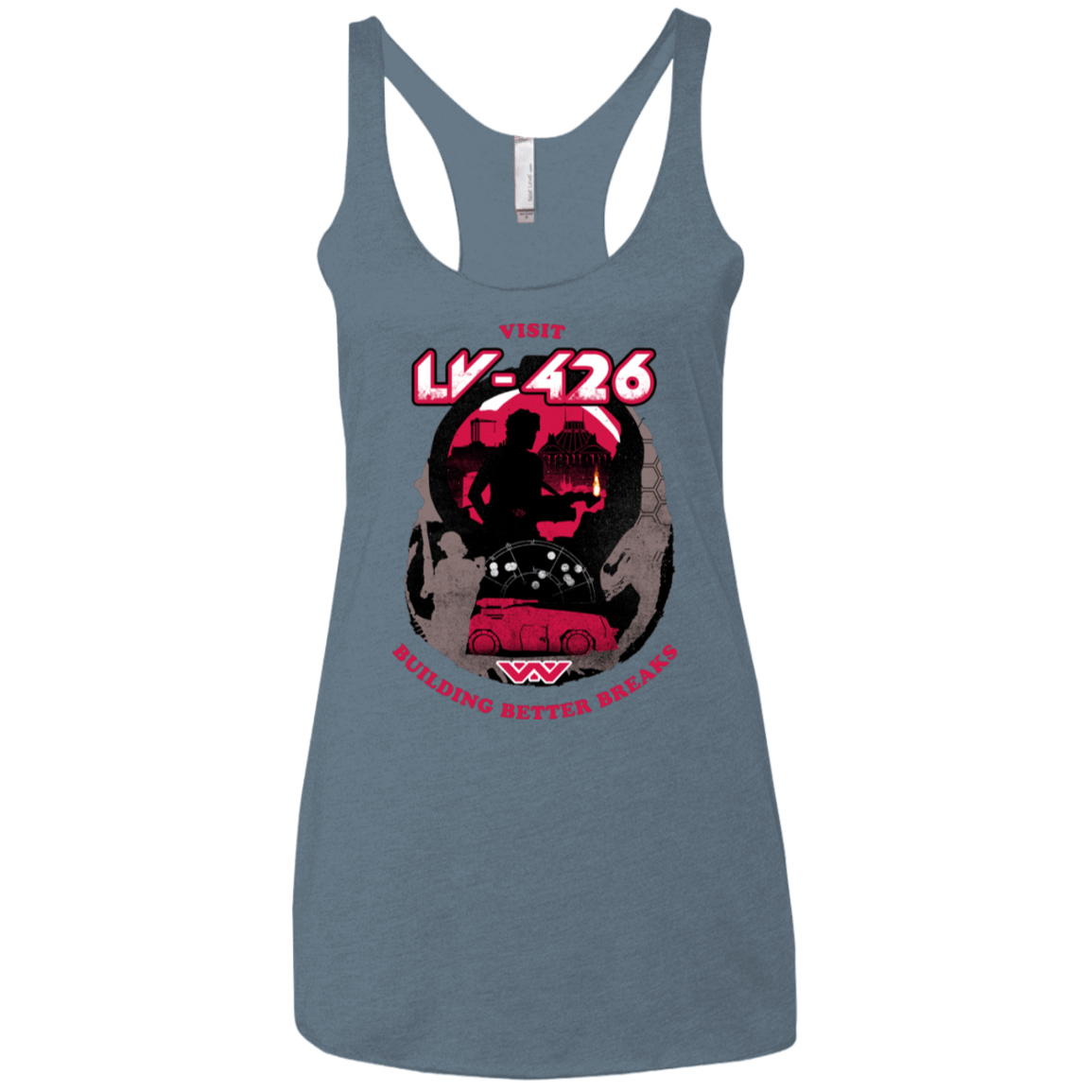 T-Shirts Indigo / X-Small Better Worlds Women's Triblend Racerback Tank
