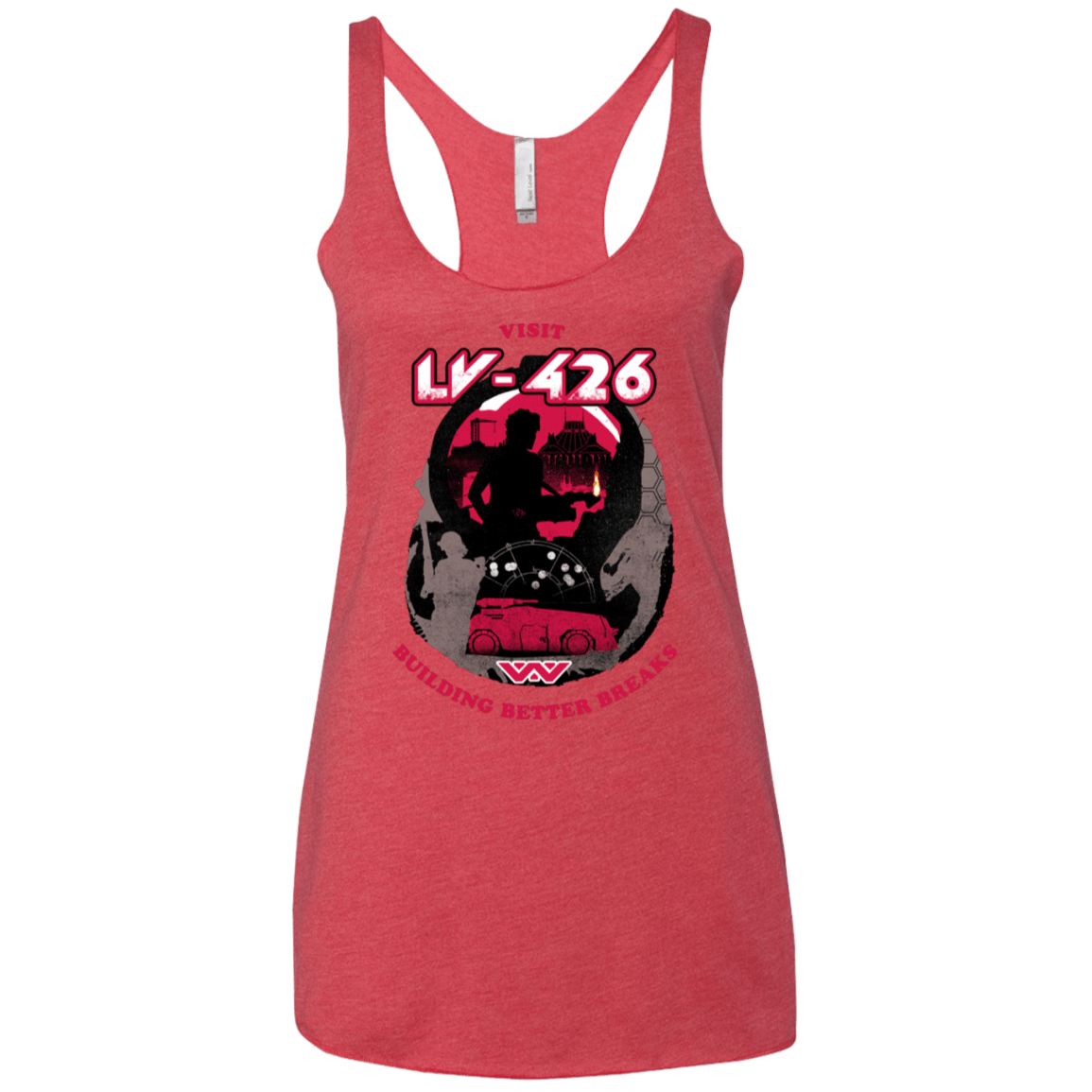 T-Shirts Vintage Red / X-Small Better Worlds Women's Triblend Racerback Tank