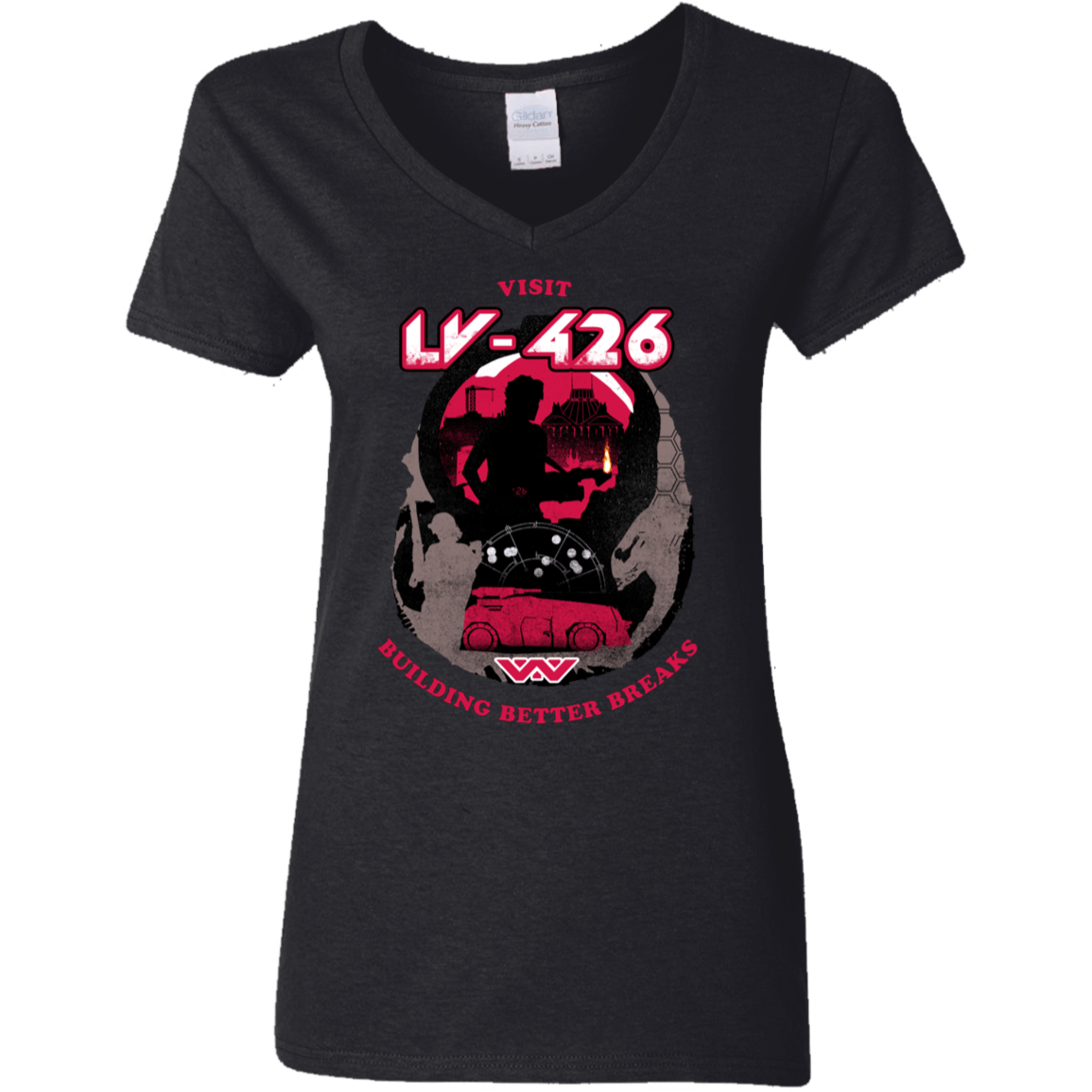 T-Shirts Black / S Better Worlds Women's V-Neck T-Shirt