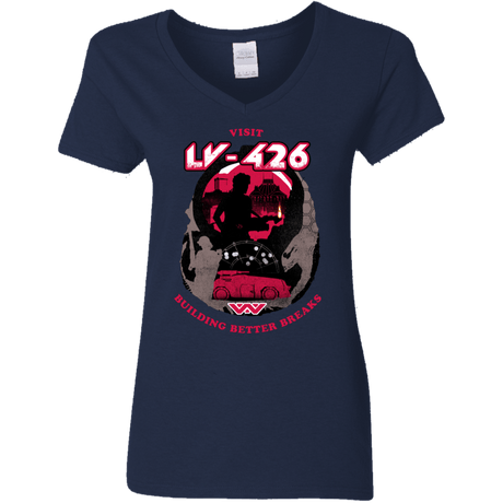 T-Shirts Navy / S Better Worlds Women's V-Neck T-Shirt